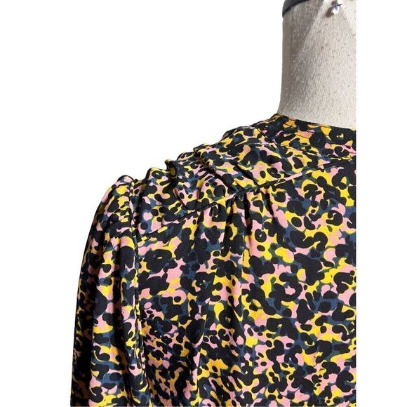 Scotch & Soda Maison Scotch 3/4 Sleeve Multicolor Blouse Size Small - Picture 3 of 5